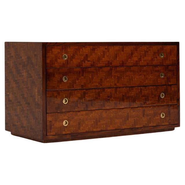 Wooden weave hand crafted Chest - Grid chest By Marcela Cure For Sale ...