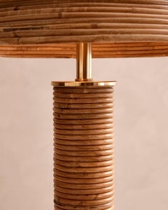 Italian Bamboo China Table Lamp Brass