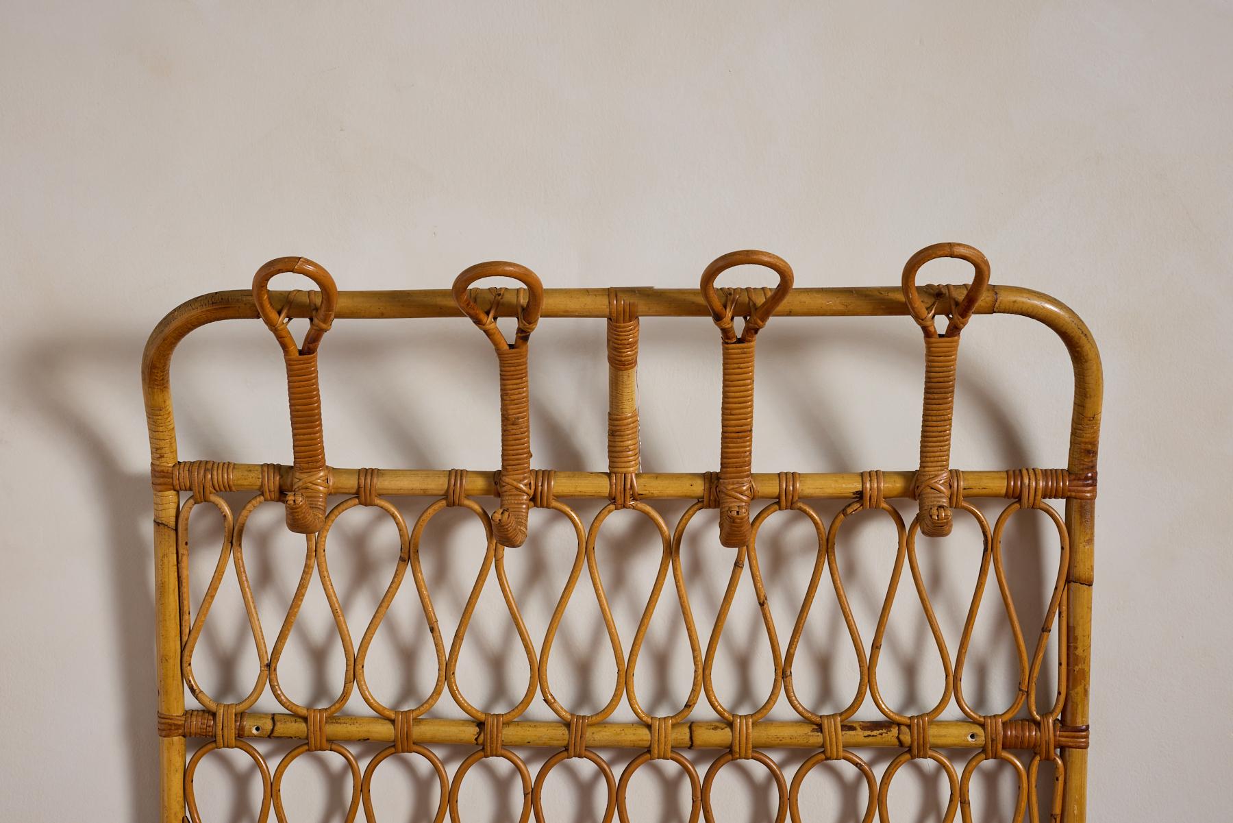 Mid-20th Century Italian Bamboo Coat Rack For Sale