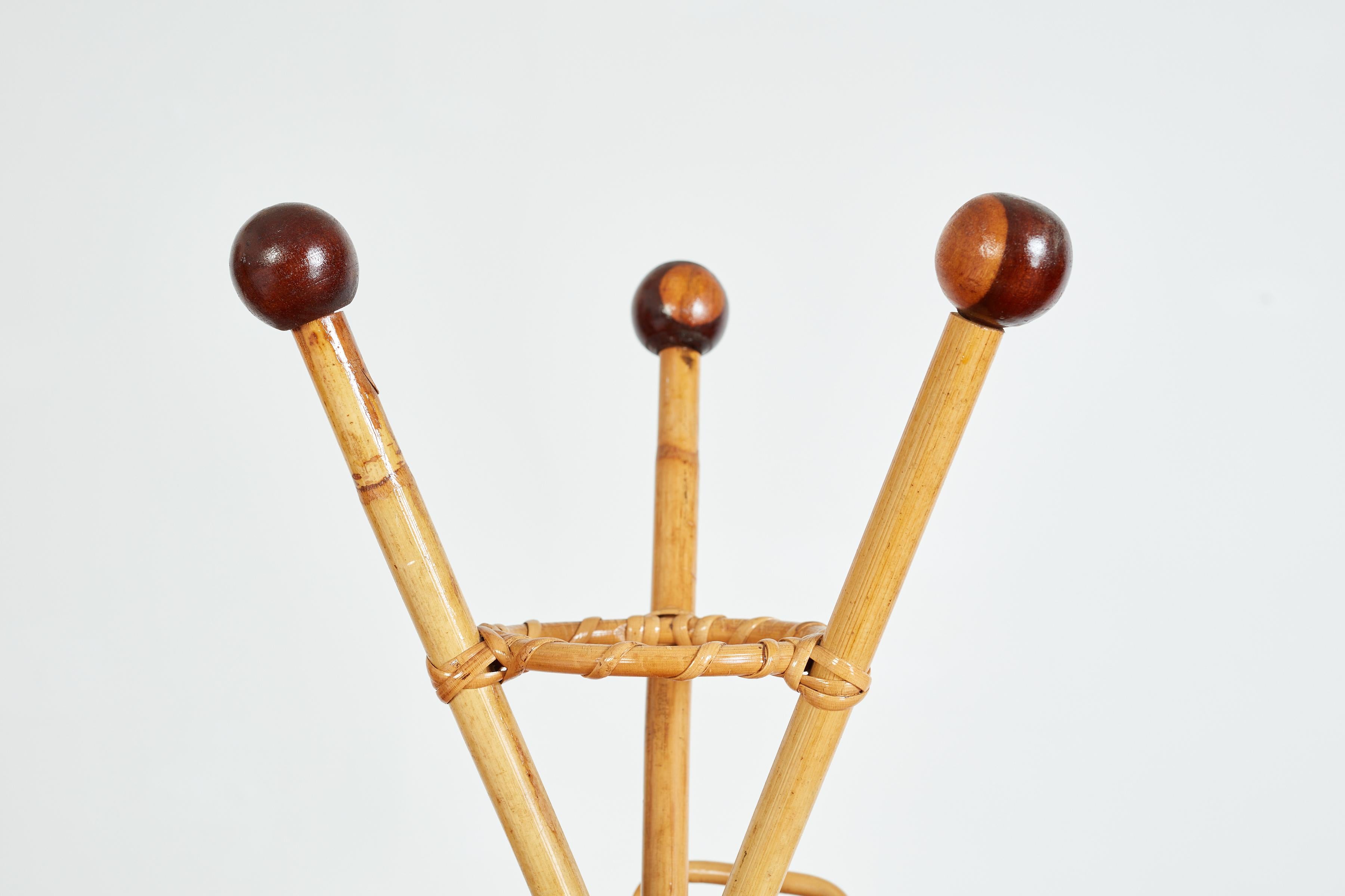 Italian Bamboo Coat Stand For Sale 9