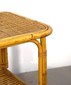 Italian bamboo coffee table, 1960s