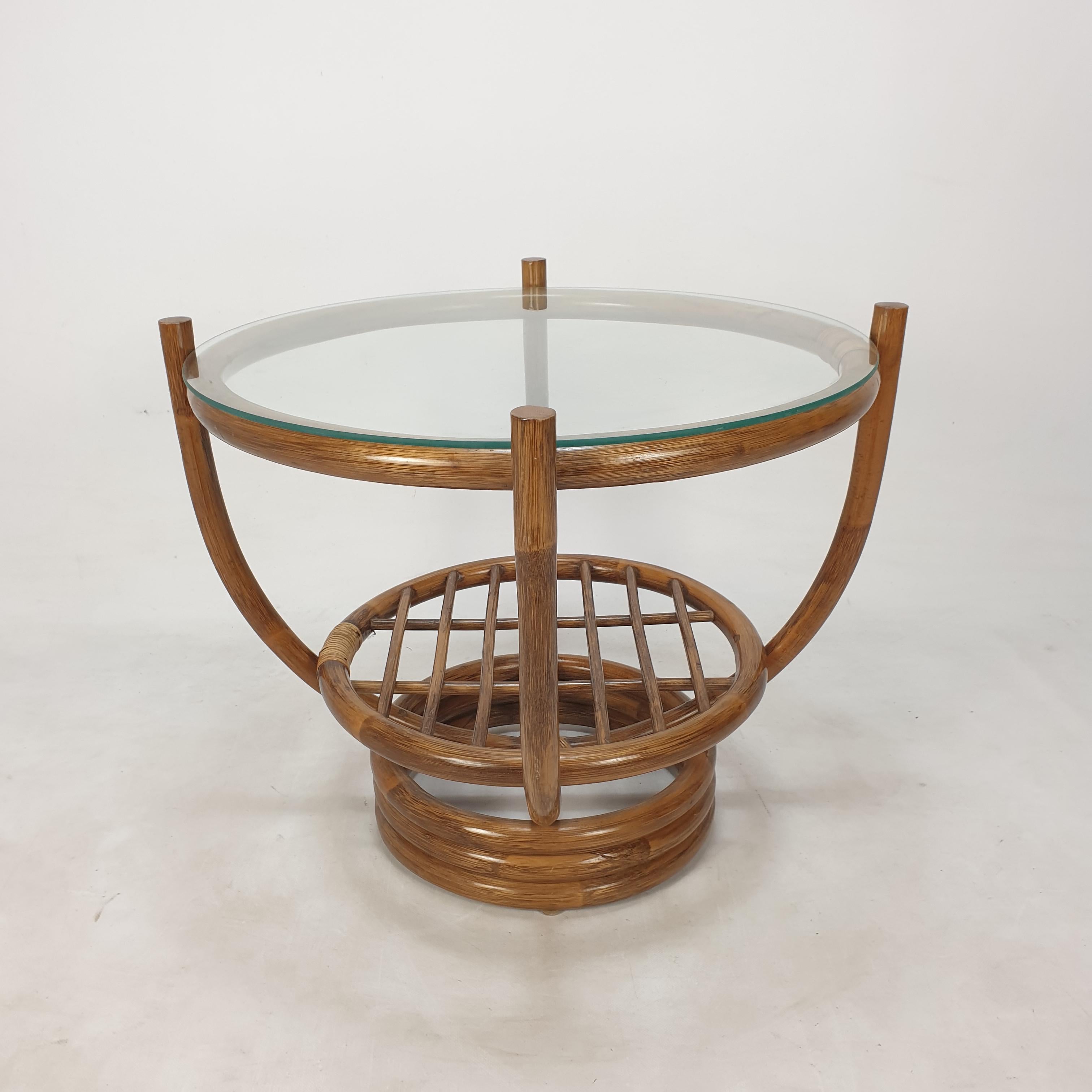 Italian Bamboo Coffee Table, 1980s For Sale 1