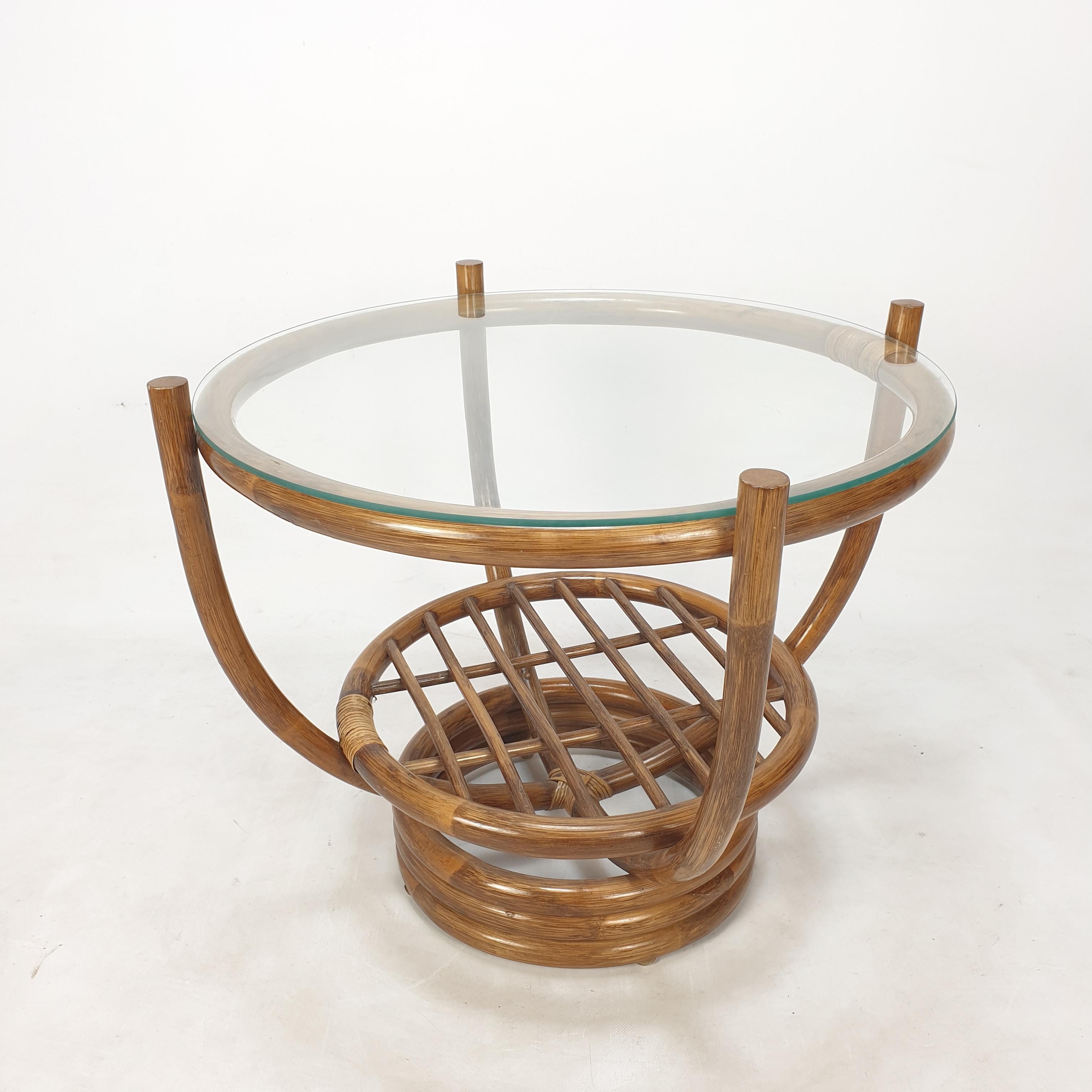 Italian Bamboo Coffee Table, 1980s For Sale 2