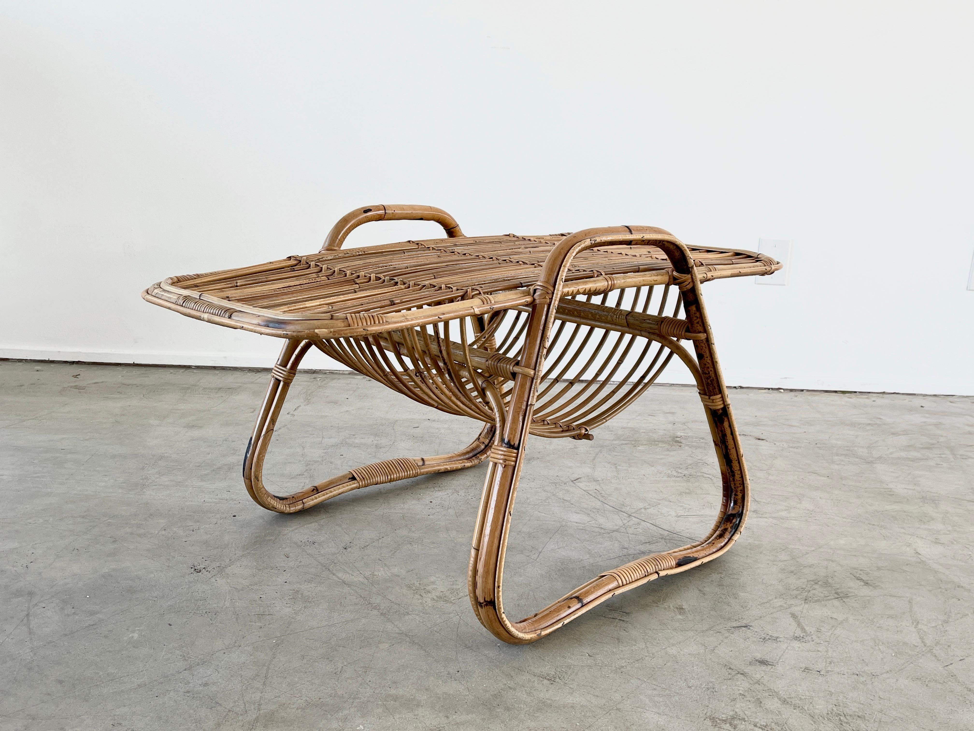 Italian Bamboo Coffee Table 6