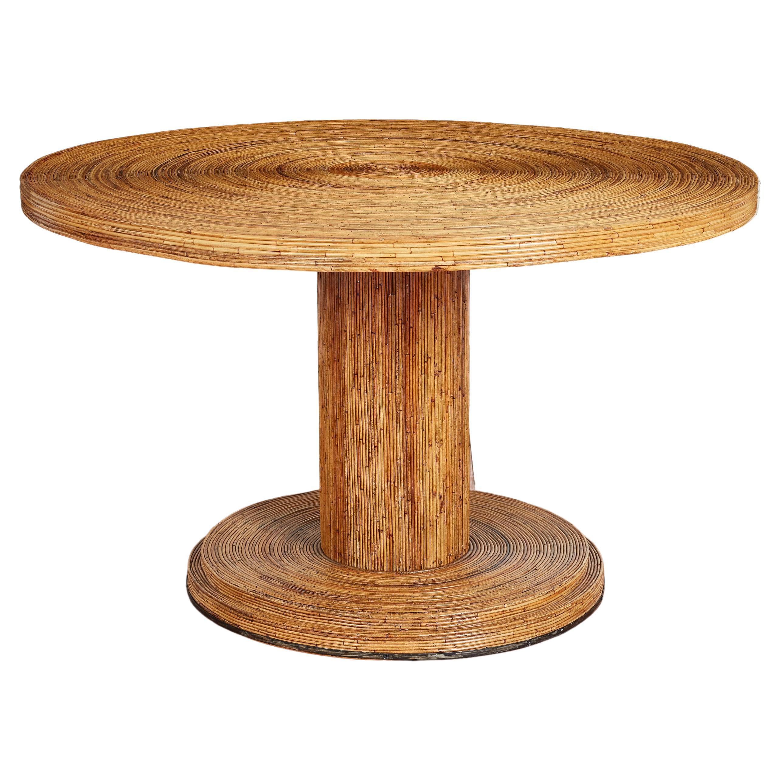 Italian Bamboo Dining Table  For Sale