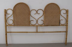 Italian Bamboo Double Bed, 1970s