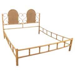 Italian Bamboo Double Bed, 1970s