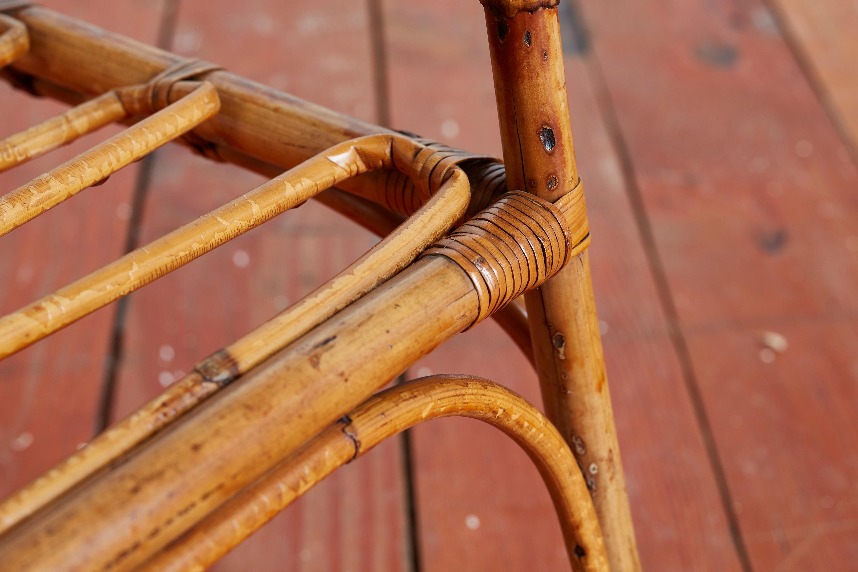 Mid-20th Century Italian Bamboo End Tables For Sale