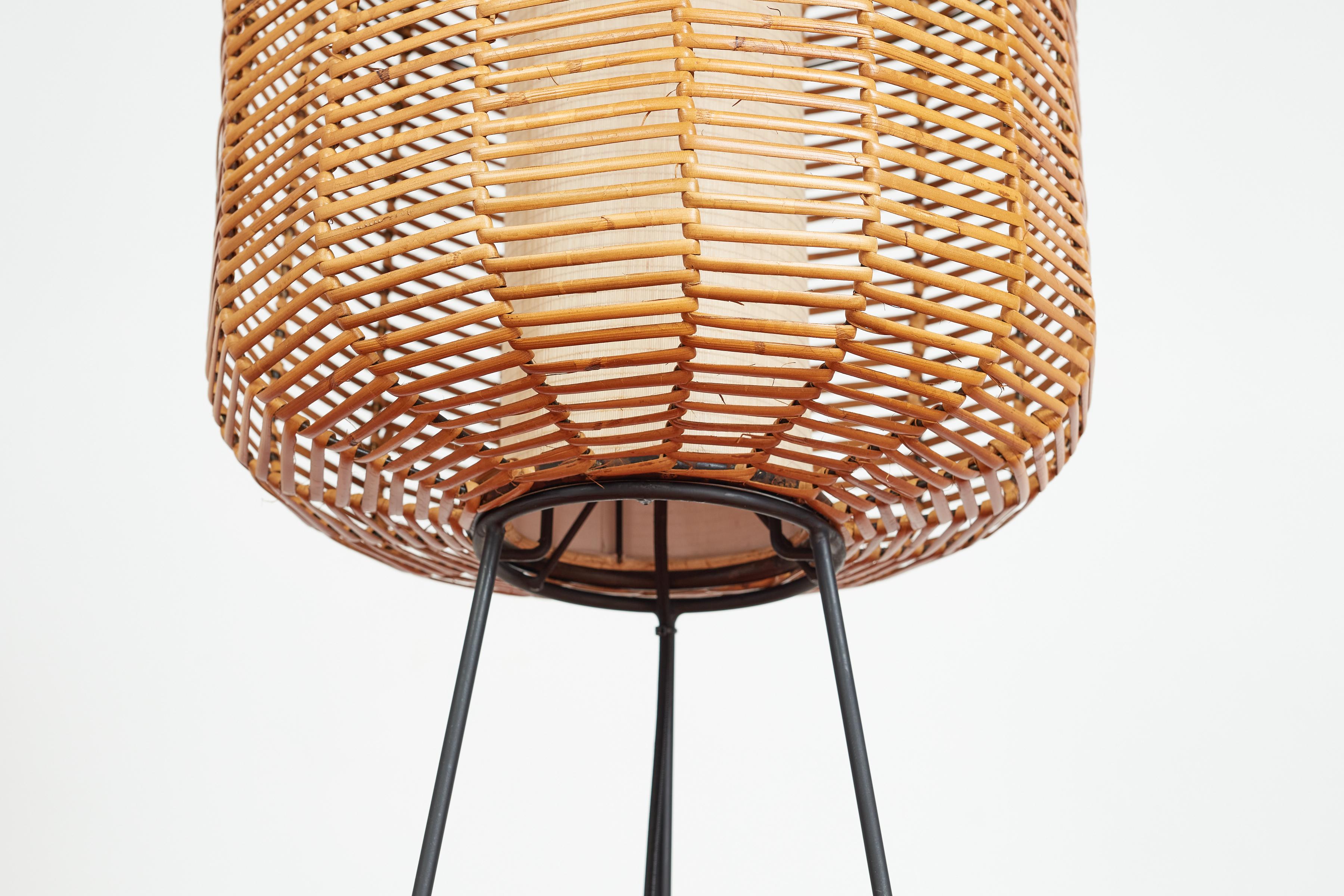 Italian Bamboo Floor Lamp  For Sale 5