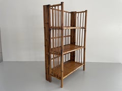 Italian Bamboo Folding Shelf, 1960s, Italy