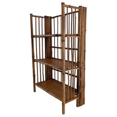 Italian Bamboo Folding Shelf, 1960s, Italy