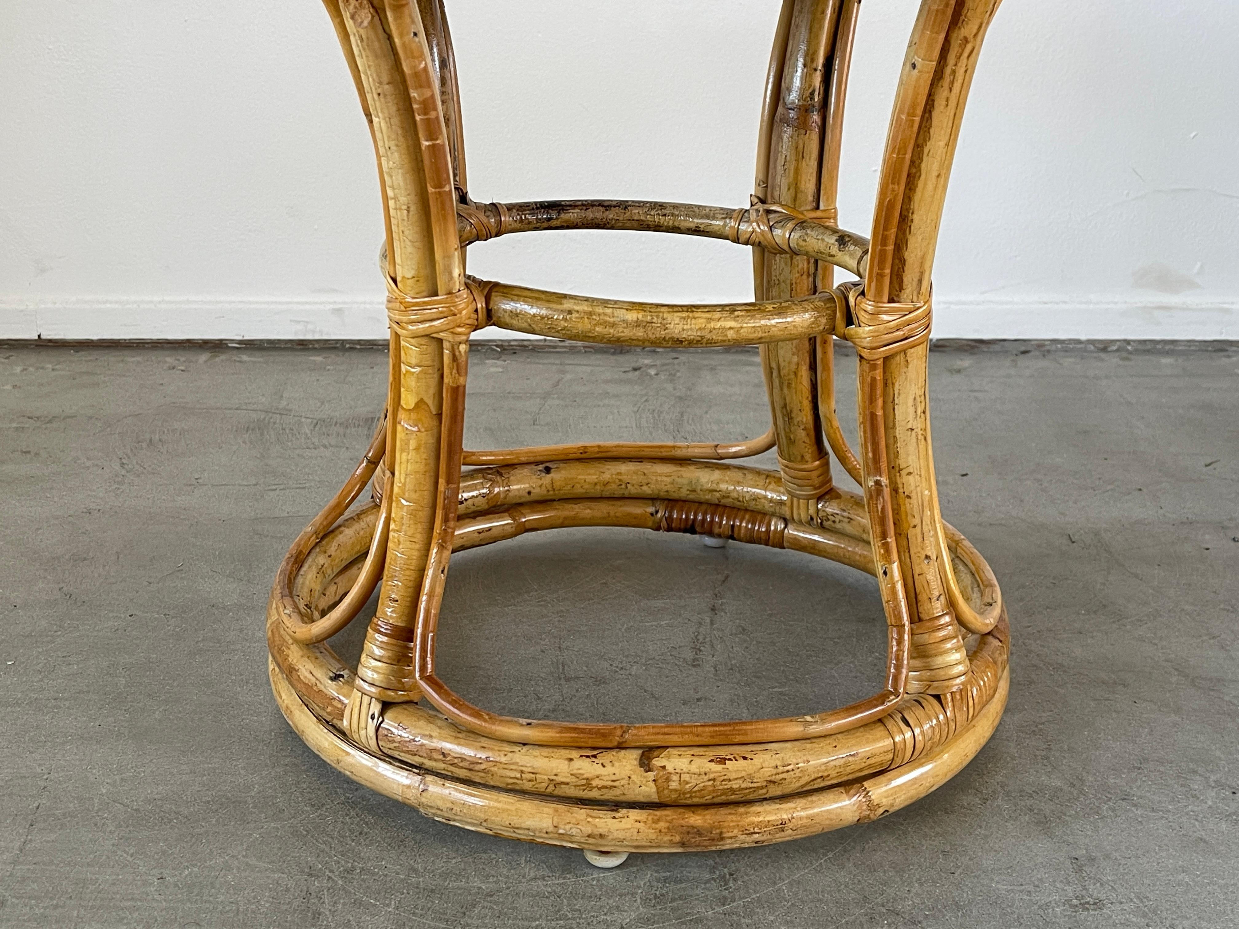 Italian Bamboo Foot Stools In Good Condition In Beverly Hills, CA