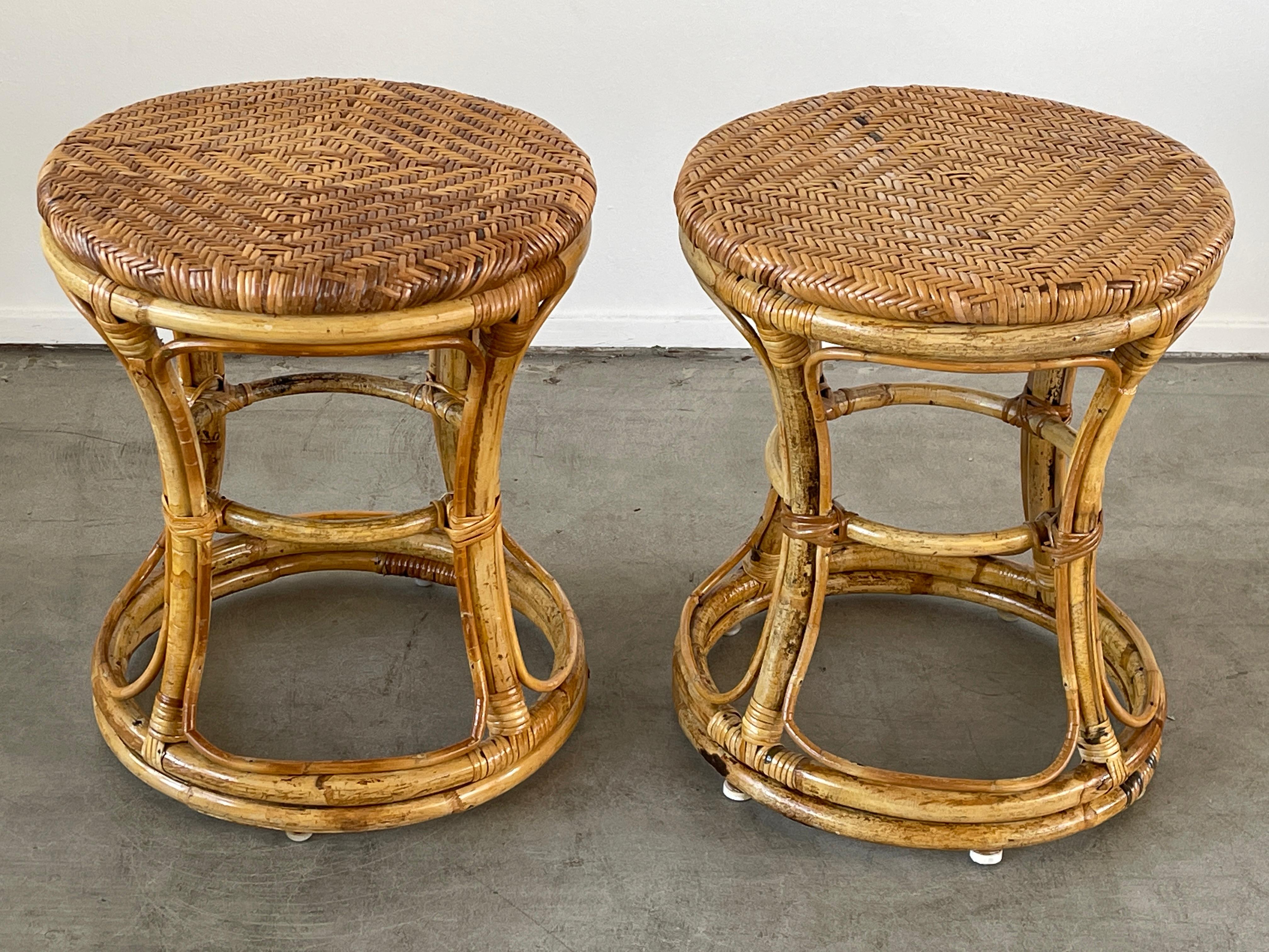 Italian Bamboo Foot Stools 1