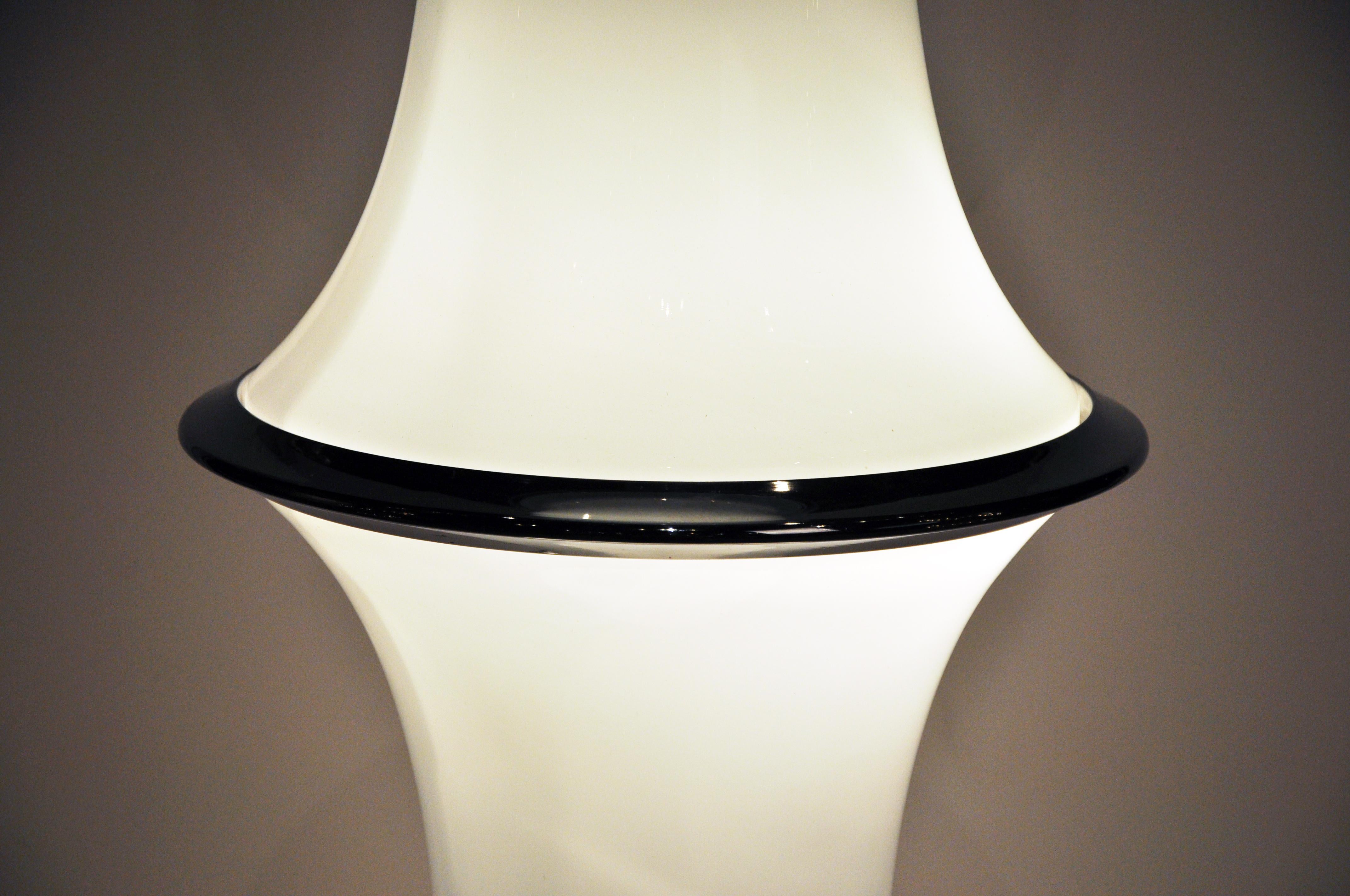 Italian Bamboo-Form Chrome and Glass Floor Lamp 14