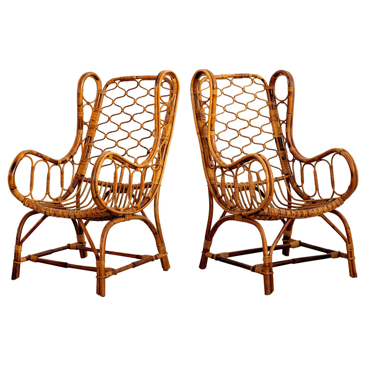 Italian Bamboo "Lady" Chairs