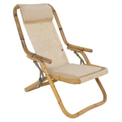Italian Bamboo Lounge Chair by Del Vera, 1950