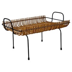 Vintage Italian Bamboo Magazine Holder