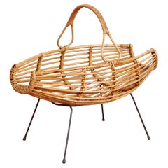 Vintage Italian Bamboo Magazine Holder