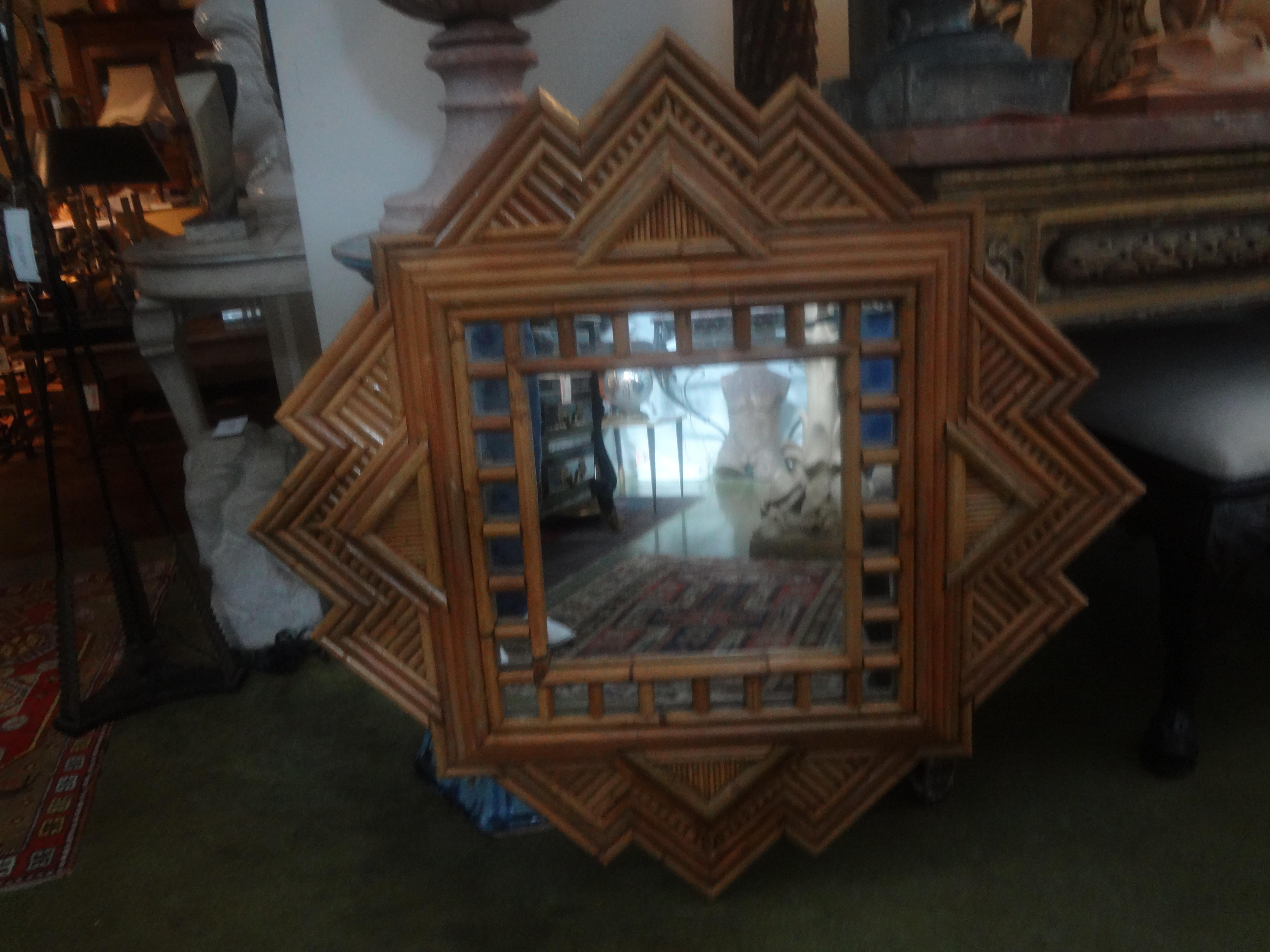 Italian Bamboo Mirror By Maurizio Mariani For Vivai del Sud For Sale 8