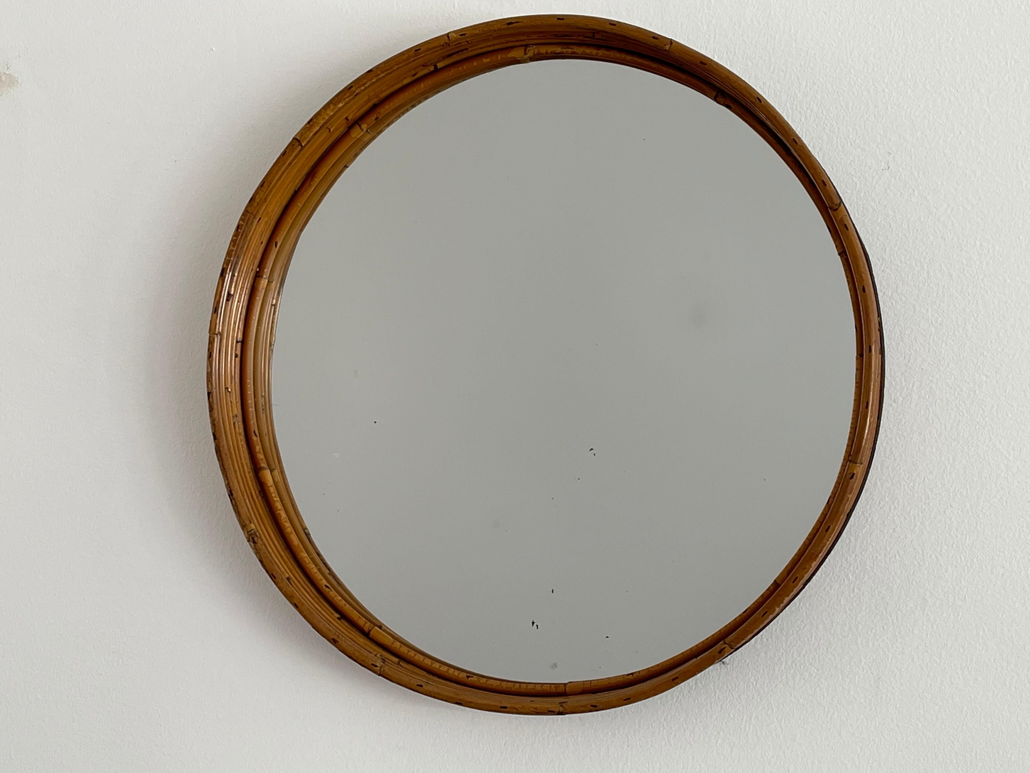 Italian Bamboo Mirror In Good Condition In Beverly Hills, CA