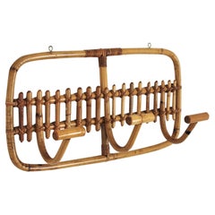 Italian Bamboo Rattan Coat Rack