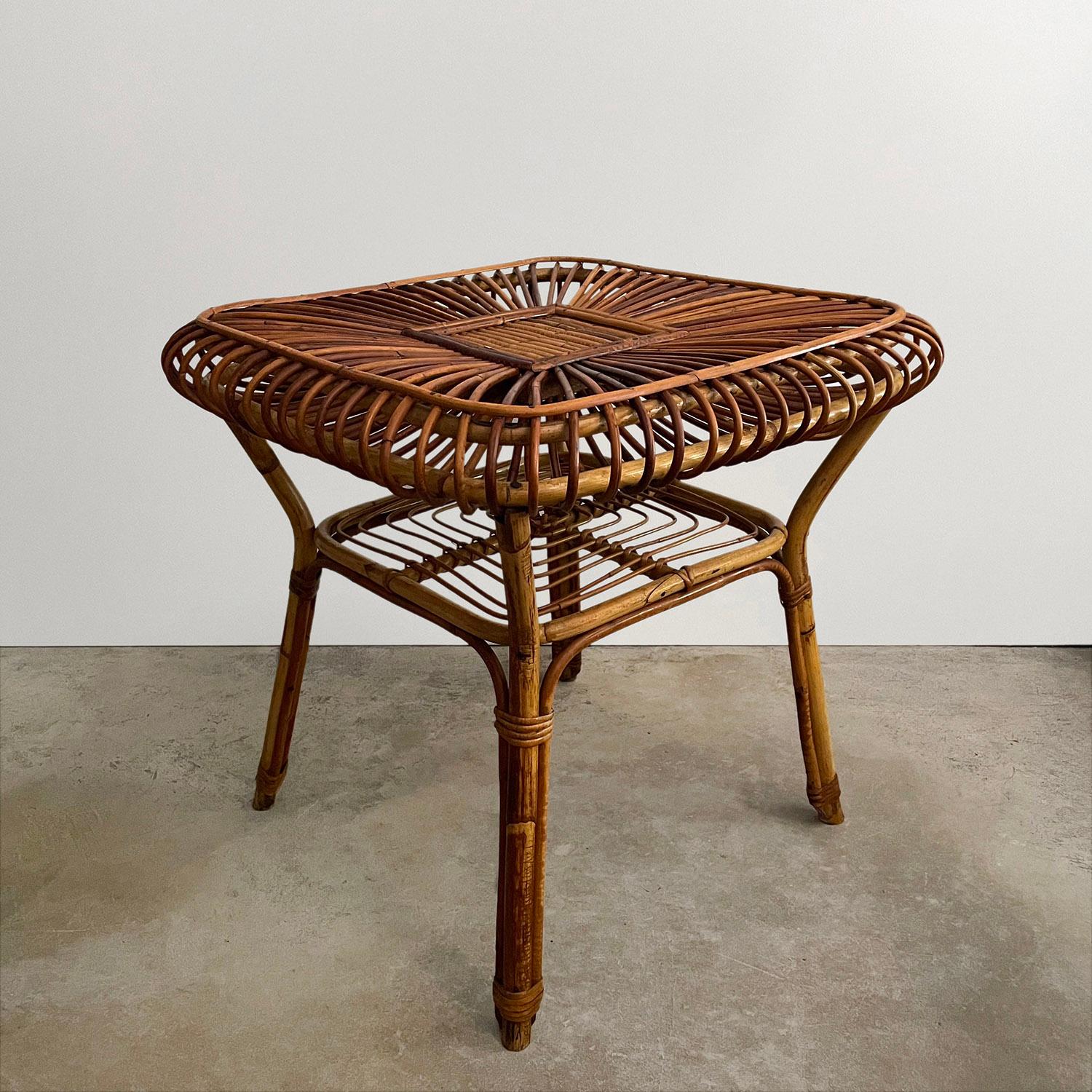Italian Bamboo & Rattan Entry Table  For Sale 11