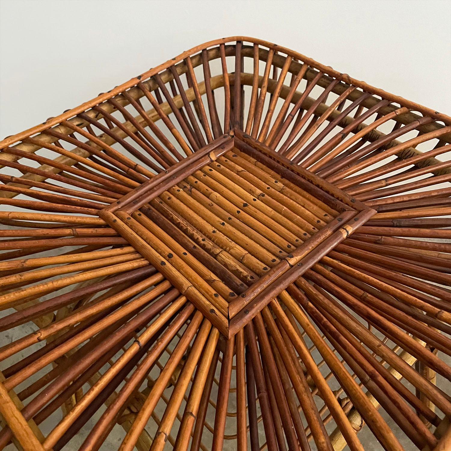 Italian Bamboo & Rattan Entry Table  For Sale 13