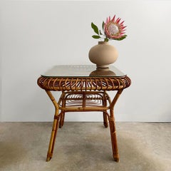Italian Bamboo & Rattan Entry Table