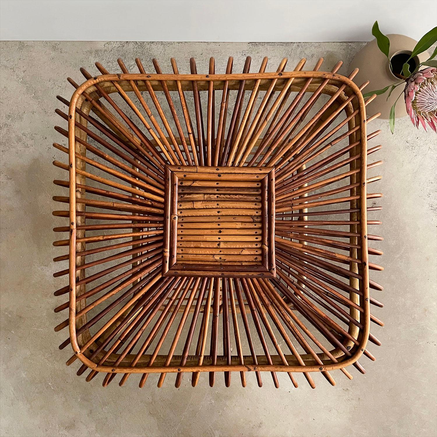 Italian Bamboo & Rattan Entry Table  For Sale 15
