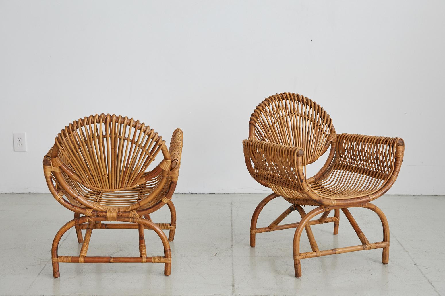 Italian Bamboo Settee and Chairs 2