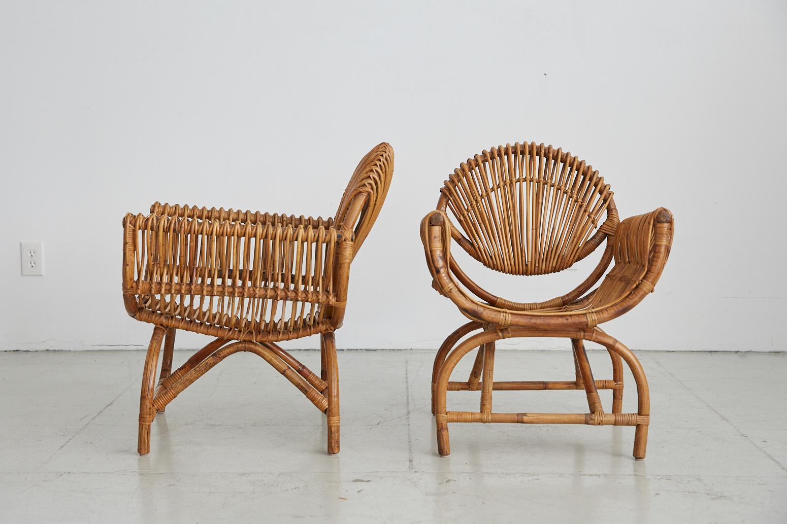 Italian Bamboo Settee and Chairs 3