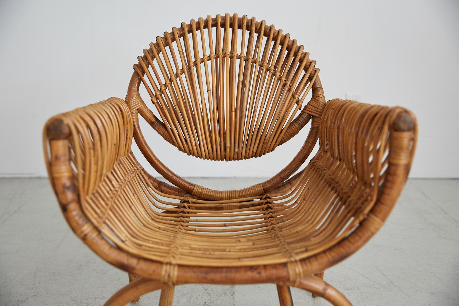 Italian Bamboo Settee and Chairs 4