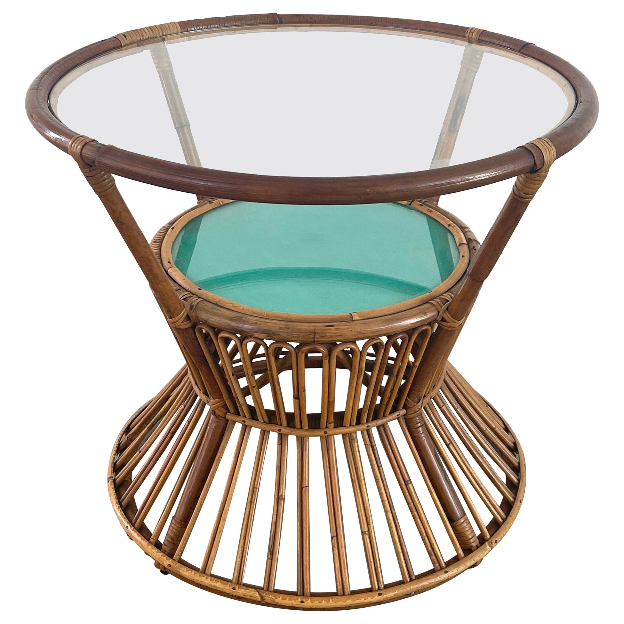 Italian Bamboo Side Table