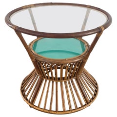 Italian Bamboo Side Table