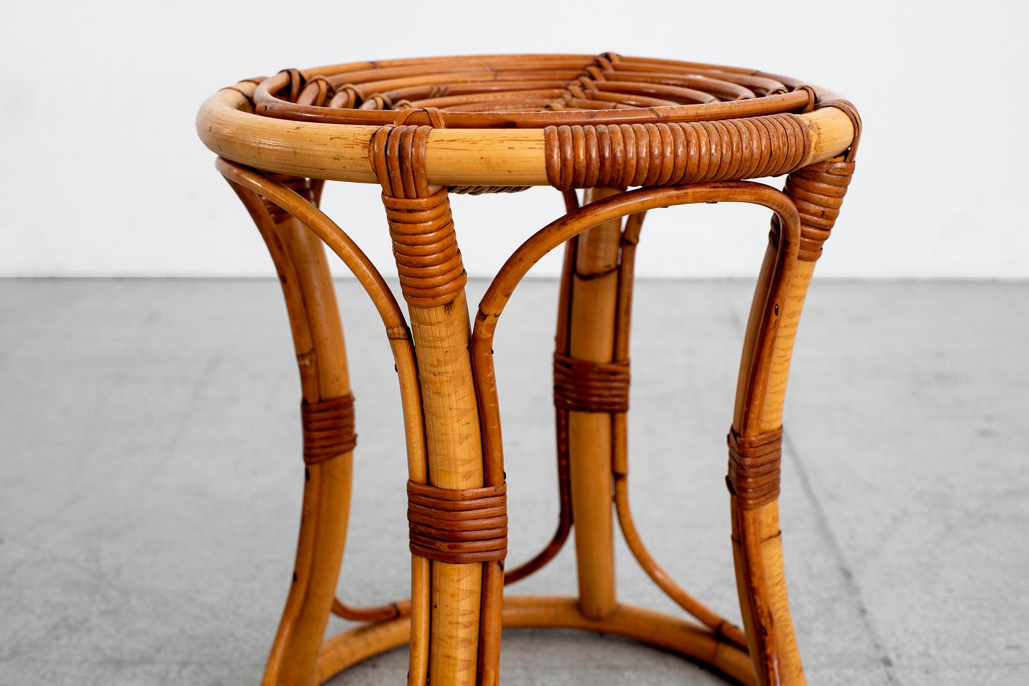 Mid-20th Century Italian Bamboo Stools