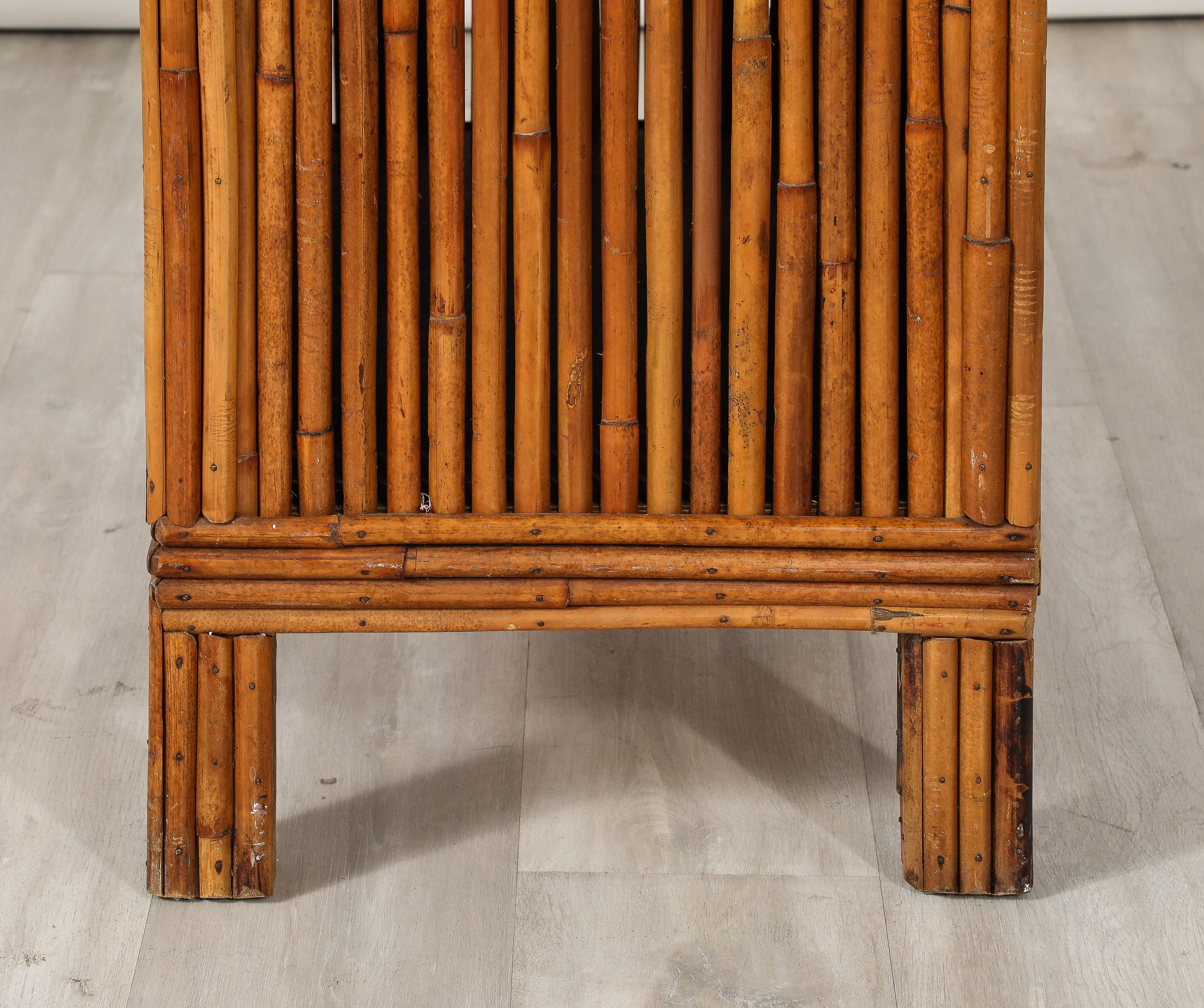 Italian Bamboo Two-Door Cabinet, Italy, circa 1950  For Sale 5