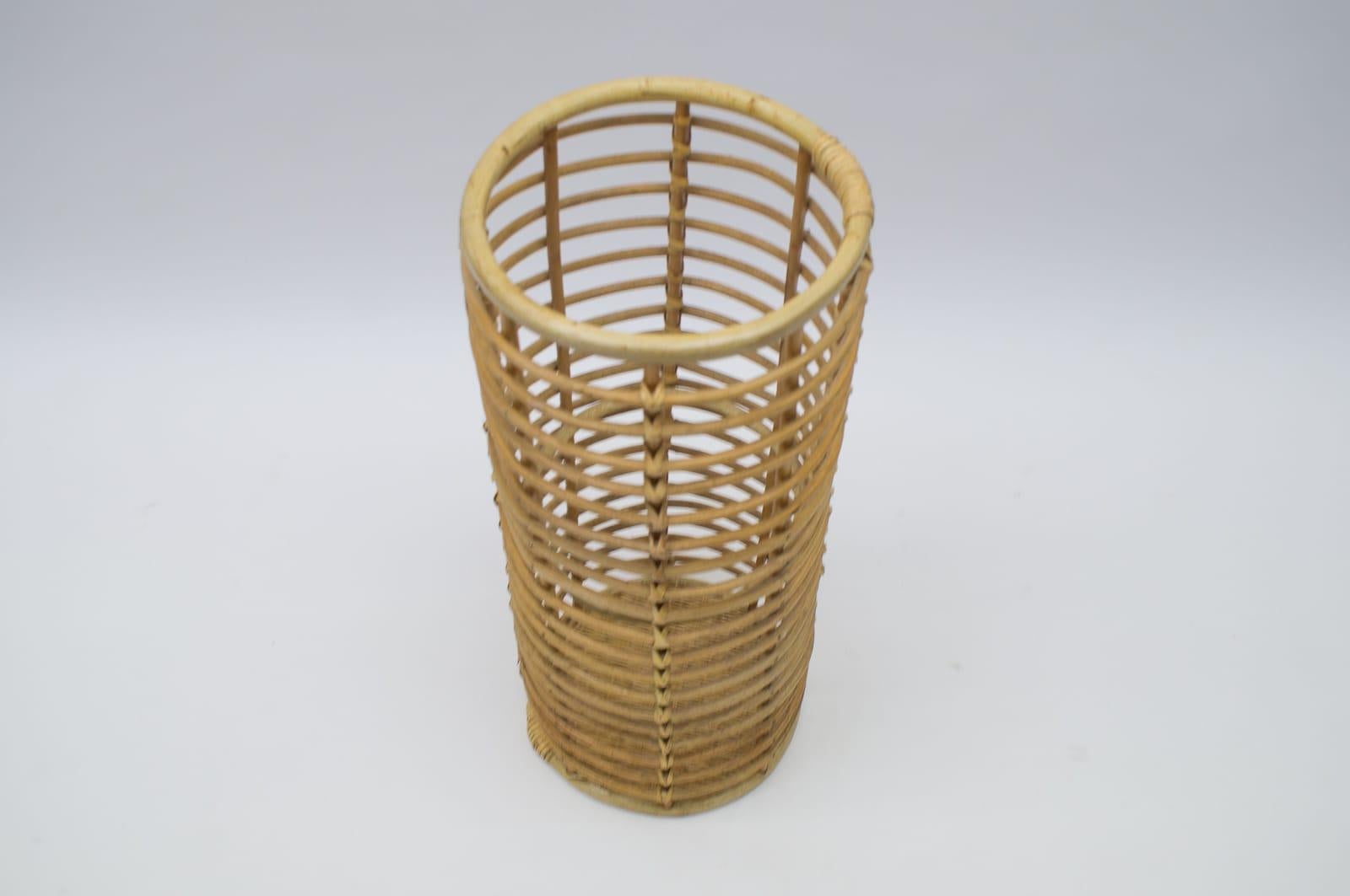 Mid-Century Modern Italian Bamboo Umbrella Stand, 1960s For Sale