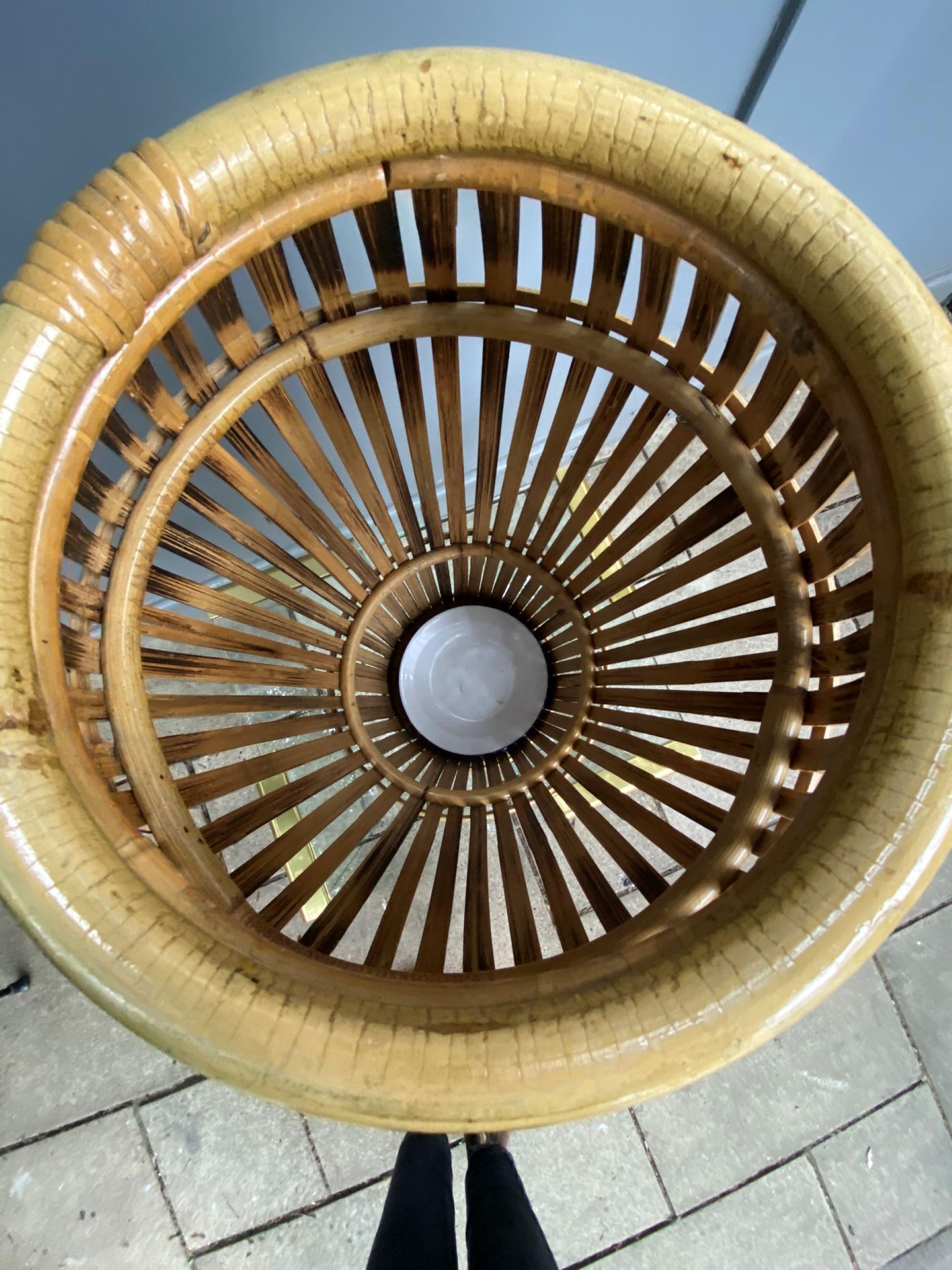 Porte-parapluies en bambou du milieu du siècle dernier attribué à Franco Albini, Italie, 1970 en vente 1