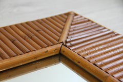 Italian Bamboo Wall Mirror, 1960s