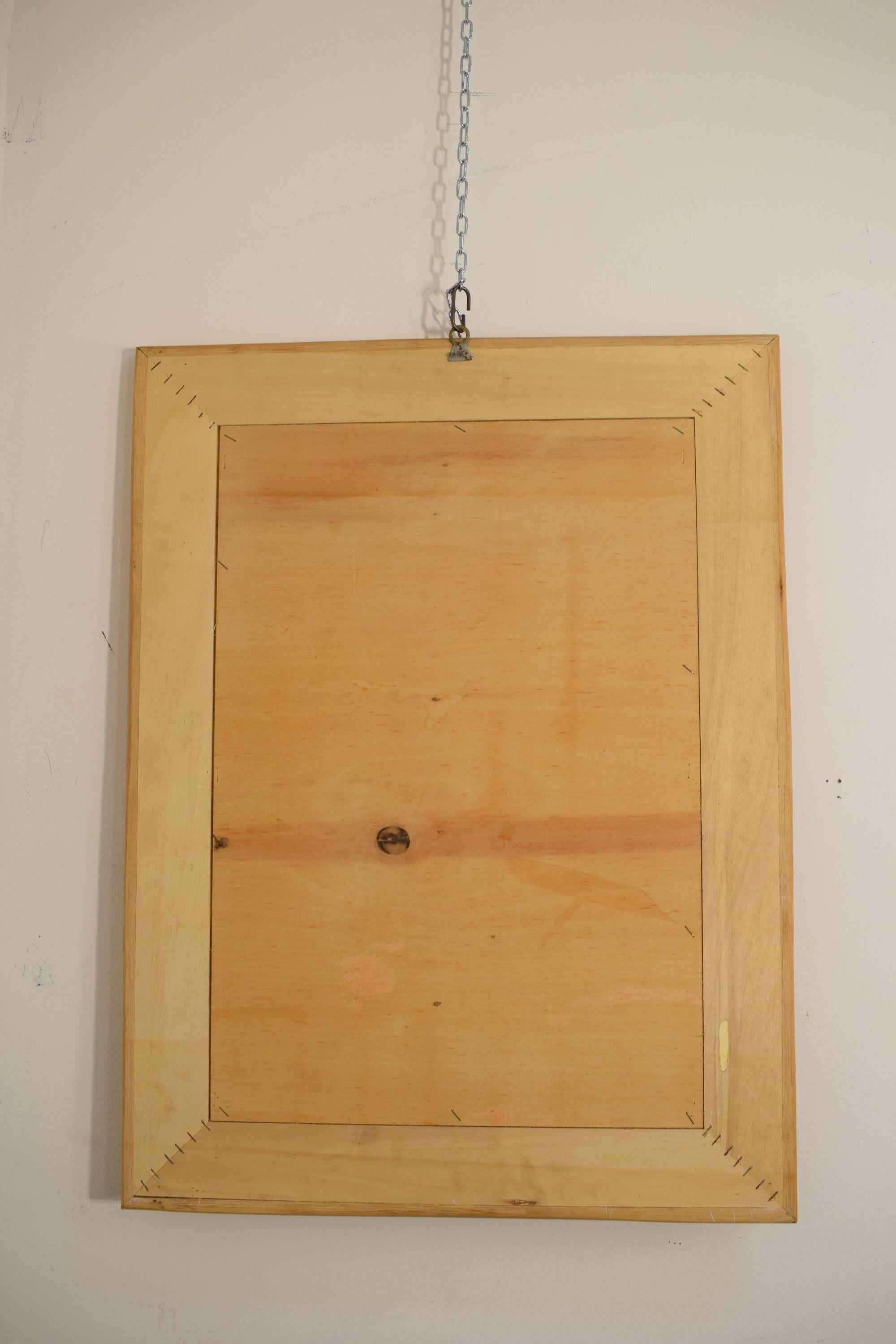 Late 20th Century Italian Bamboo Wall Mirror, 1970s For Sale