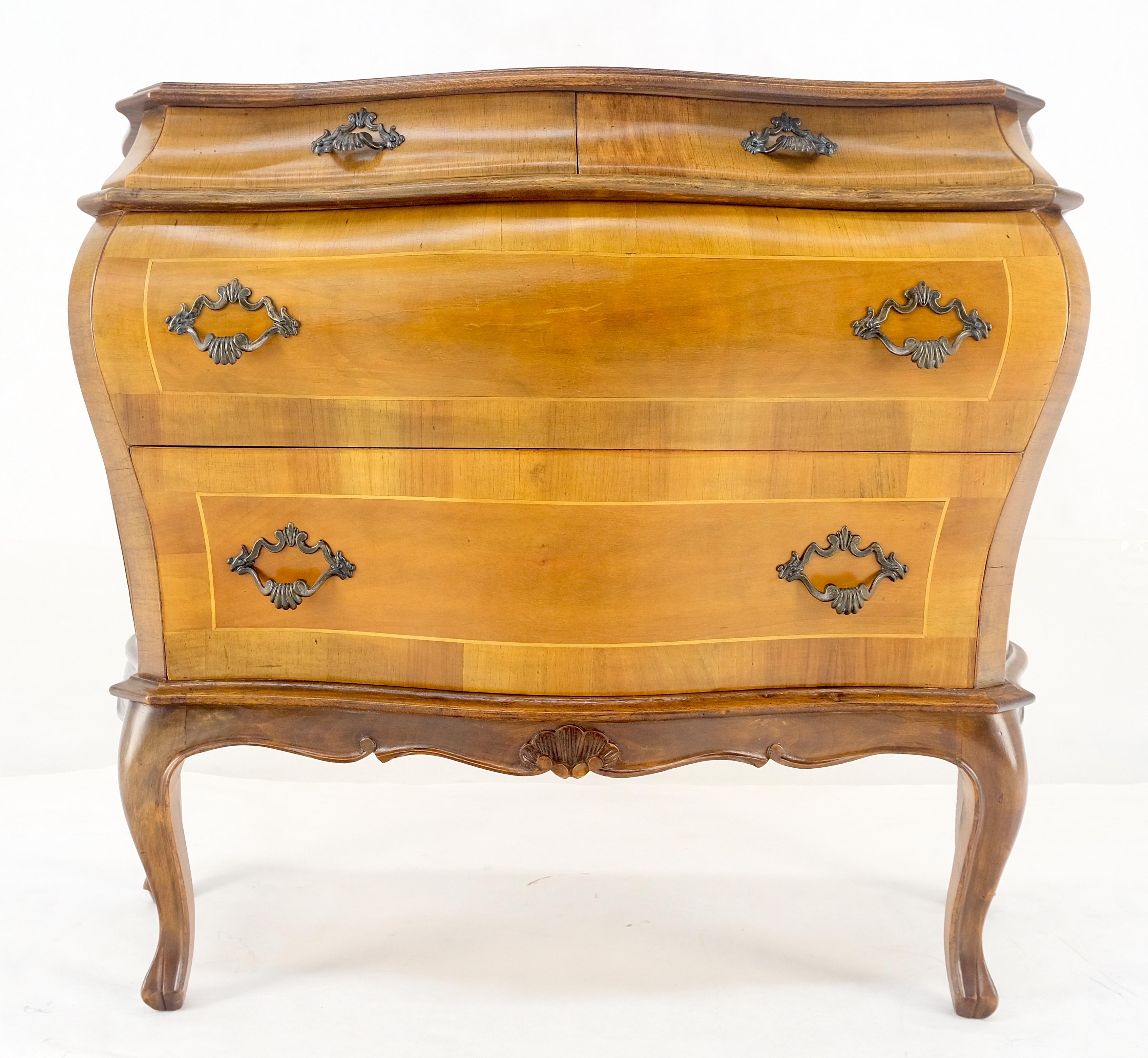 Comò a fascia italiano in legno di radica di Oliver a 4 cassetti in stile Bombay MINT in vendita 10