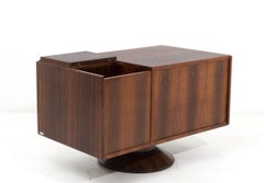 Italian Bar Cabinet by Gianfranco Frattini for Bernini in Walnut, 1950s