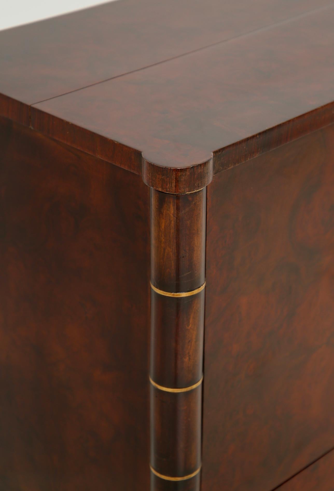 Italian Bar Cabinet by Tomaso Buzzi in Wood and Brass, Verified Archive 7