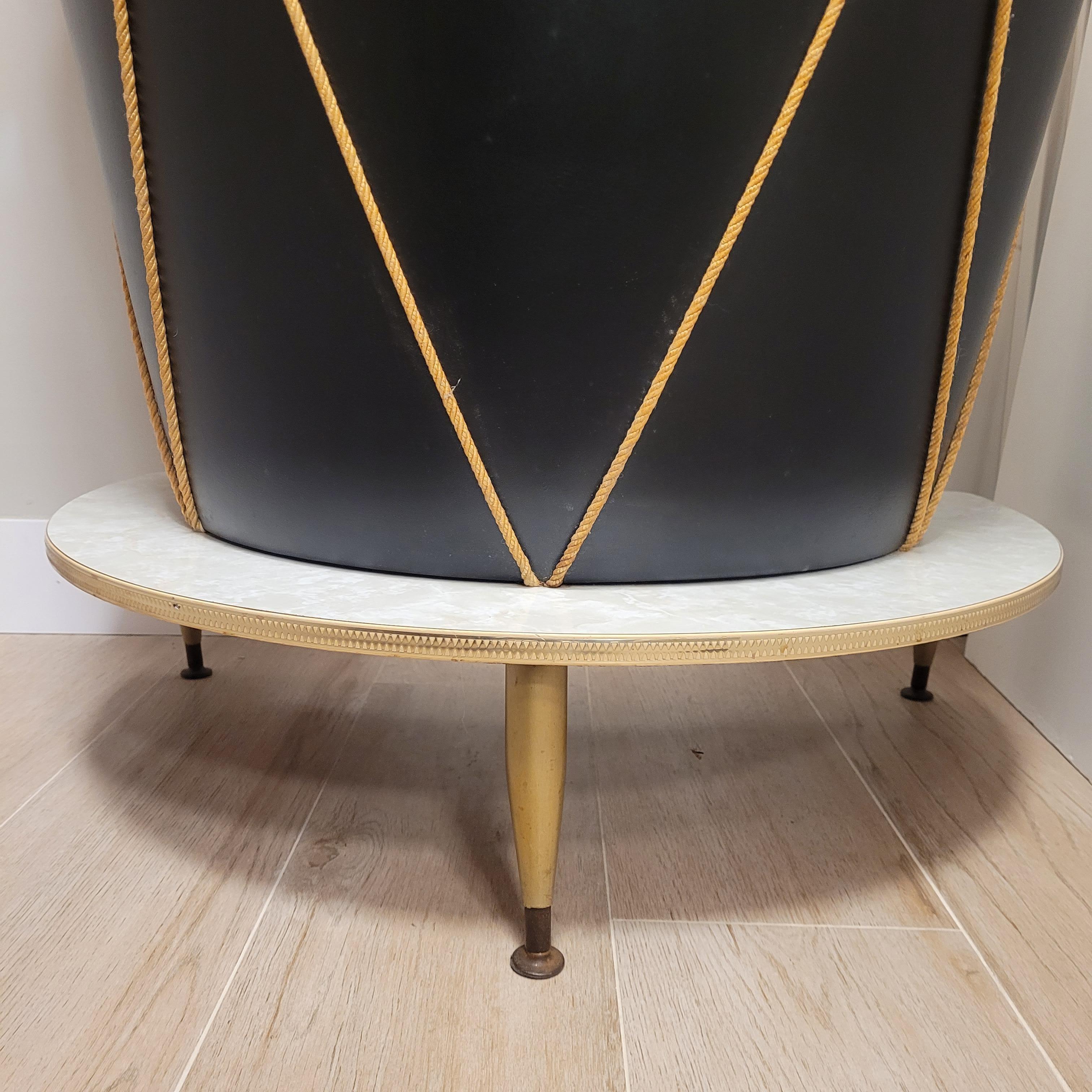Italian bar cabinet Dry Bar “Tambor”, after Umberto Mascagni For Sale 3