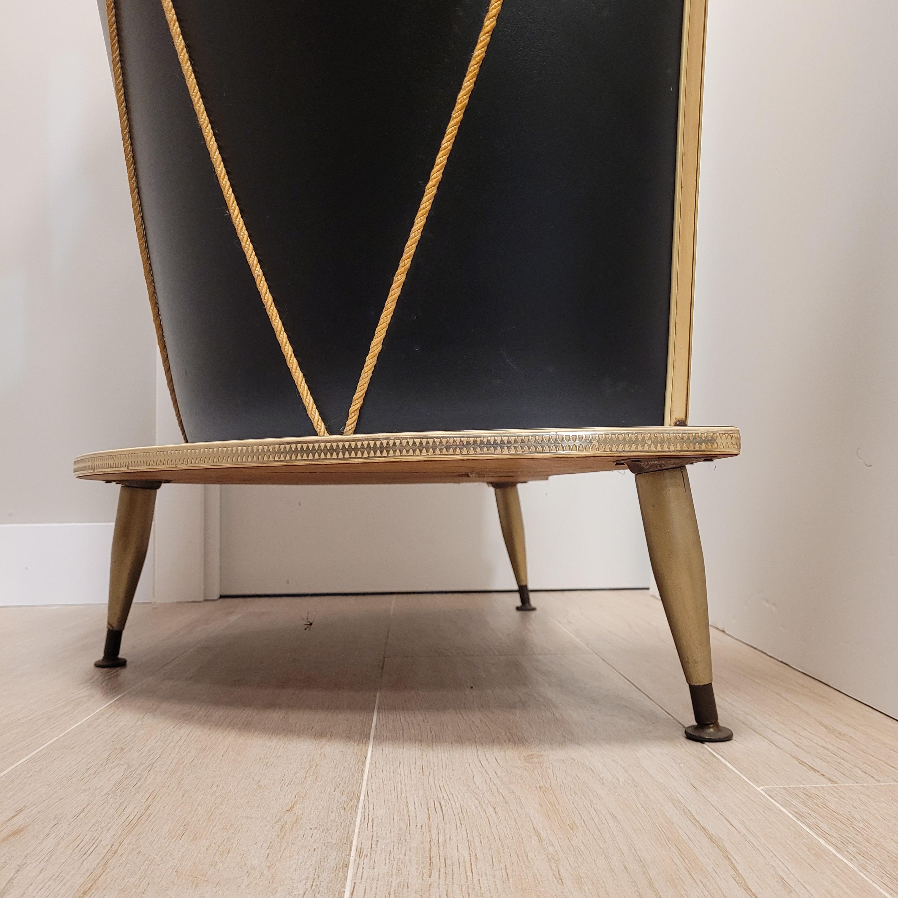 Italian bar cabinet Dry Bar “Tambor”, after Umberto Mascagni For Sale 13
