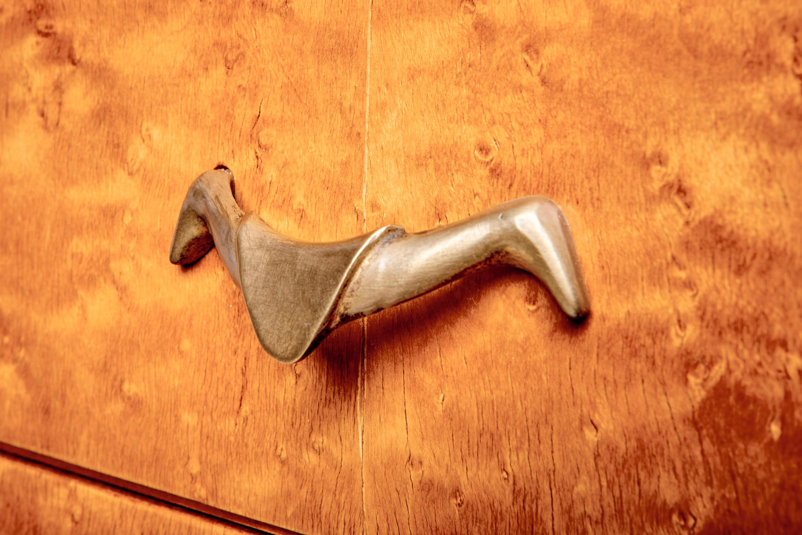 Italienischer Barschrank aus Vogelaugenahorn, 1950er-Jahre im Angebot 4