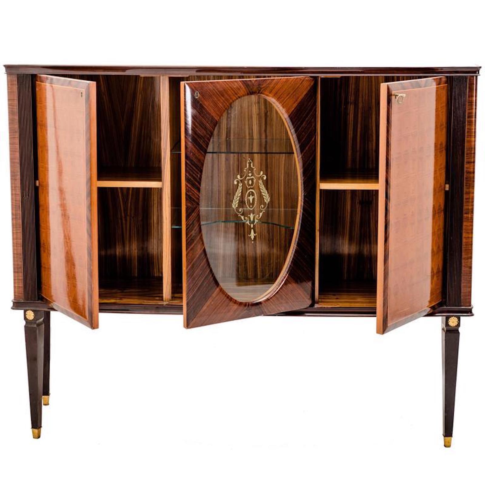Italian Bar Cabinet in the Manner of Paolo Buffa, 1950s