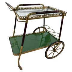 Hollywood Regency-Wagen und Bar-Wagen