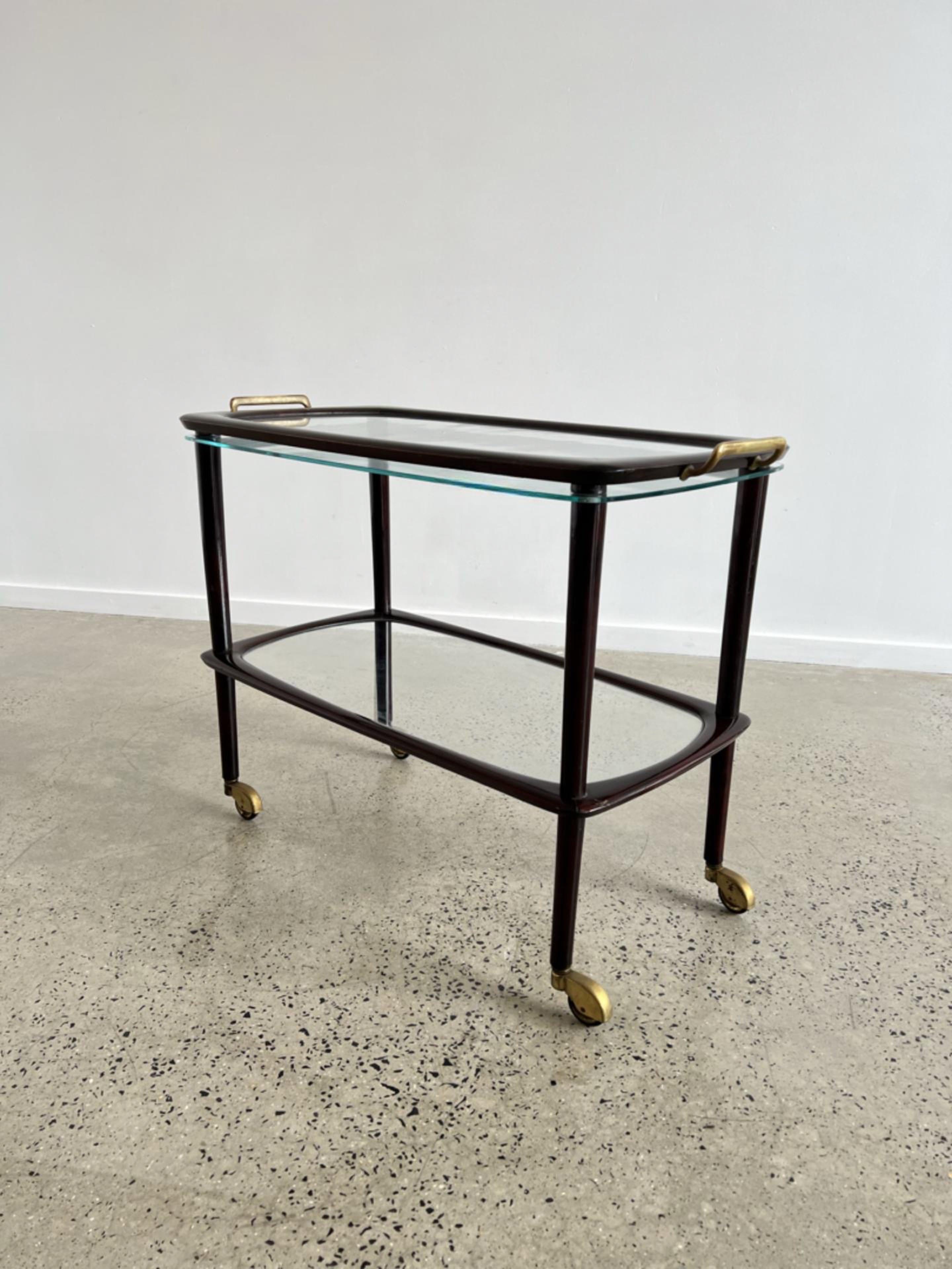 Italian Bar Cart by Cesare Lace for Fratelli Reguitti 1950s For Sale 5