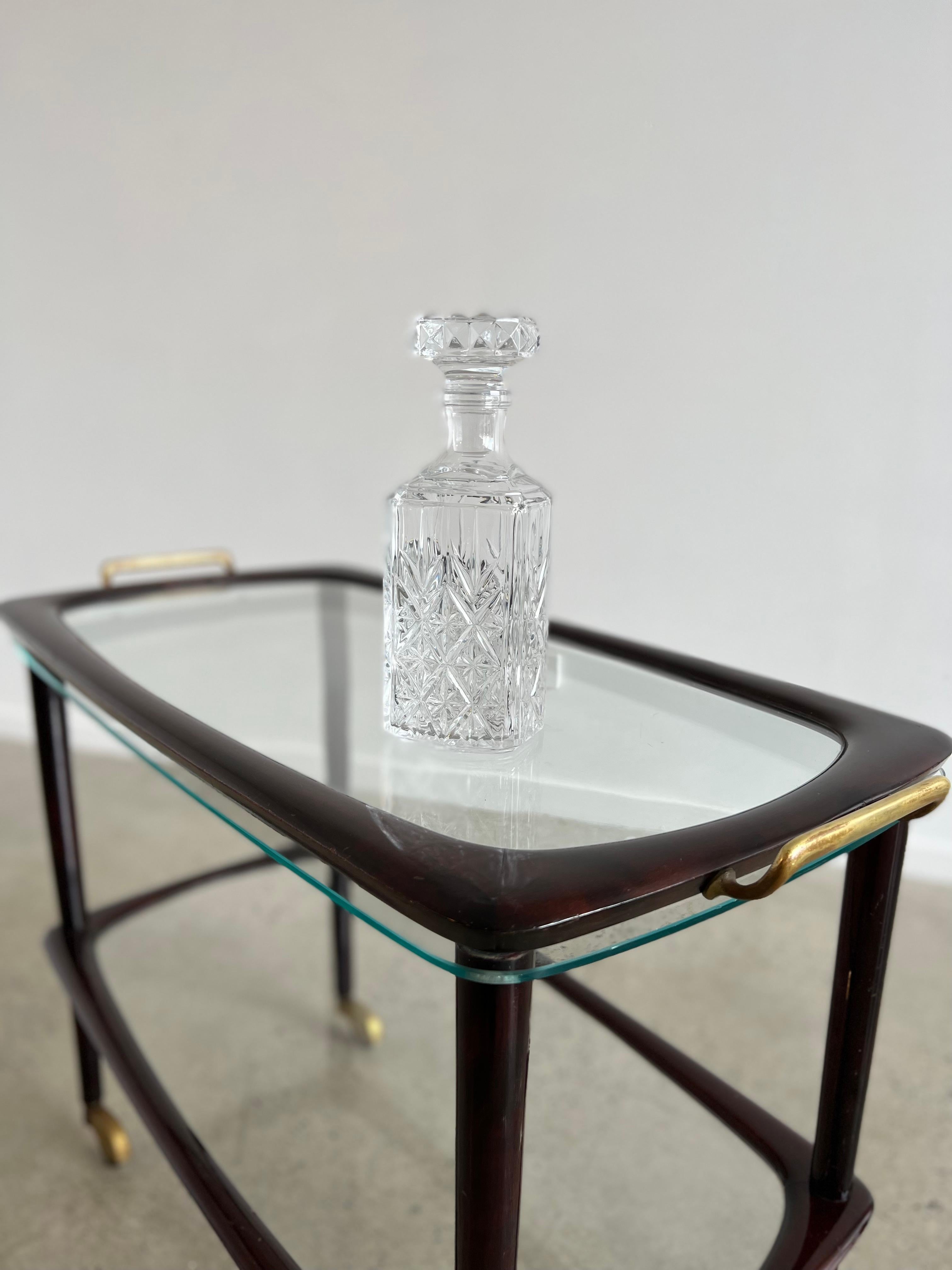 Mid-Century Modern Italian Bar Cart by Cesare Lace for Fratelli Reguitti 1950s For Sale